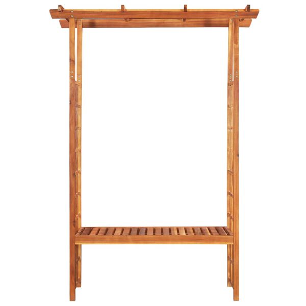 vidaXL Z&aacute;hradn&aacute; pergola s lavičkou 143x50x198 cm mas&iacute;vne ak&aacute;ciov&eacute; drevo