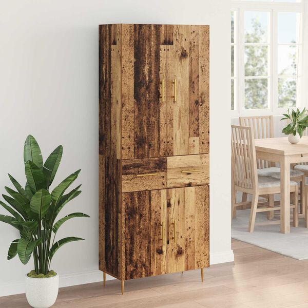 vidaXL Highboard Star&eacute; drevo 69,5 x 34 x 180 cm Kompozitn&eacute; drevo