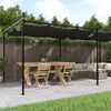 vidaXL Pergola so zaťahovacou strechou antracitová 589x292x230 cm