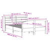 vidaXL Posteľ bez matraca voskovo hnedý 135x190 cm masívna borovica