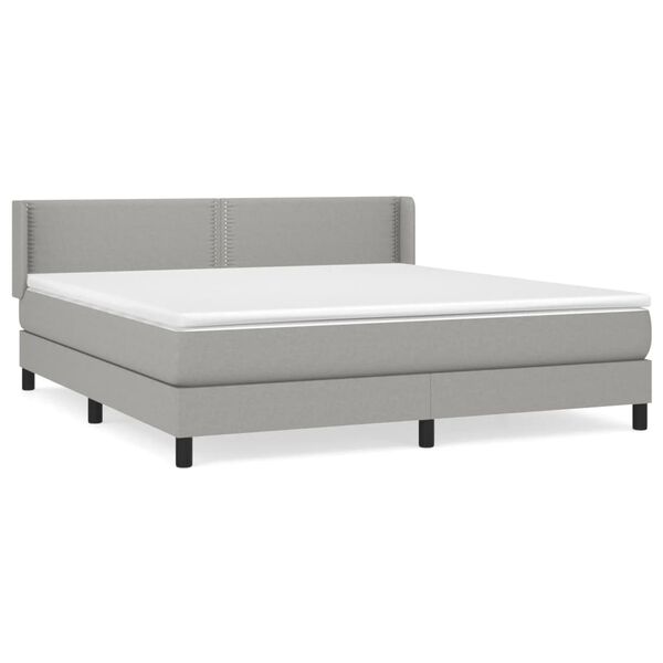 vidaXL Boxspring posteľ s matracom bledosiv&aacute; 180x200 cm l&aacute;tka
