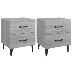 vidaXL Nočn&eacute; stol&iacute;ky 2 ks siv&yacute; dub sonoma 40x35x47,5 cm