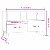 vidaXL TV skrinka dymový dub 80x36x50 cm spracované drevo