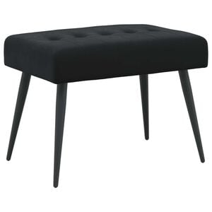 vidaXL Lavica s gomb&iacute;kov&yacute;m pre&scaron;&iacute;van&iacute;m Čierna 60 x 40 x 45 cm Zamat