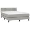 vidaXL Boxspring posteľ s matracom bledosiv&yacute; 140x190 cm l&aacute;tka