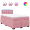 vidaXL Boxspring posteľ s matracom, ružov&aacute; 120x190 cm, zamat