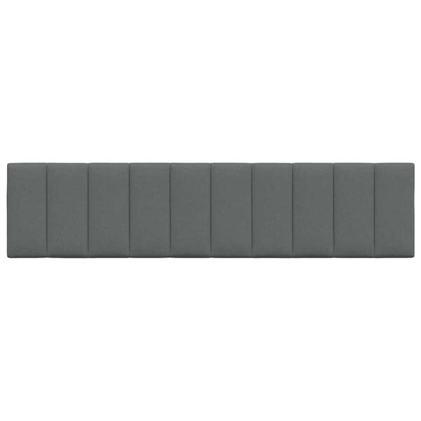 vidaXL Vank&uacute;&scaron; na čelo postele Hanko tmavosiv&yacute; 200 cm l&aacute;tka