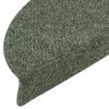vidaXL Schodové rohože, samolepiace, 20 ks, 56x17x3 cm, zelené, polkruhové