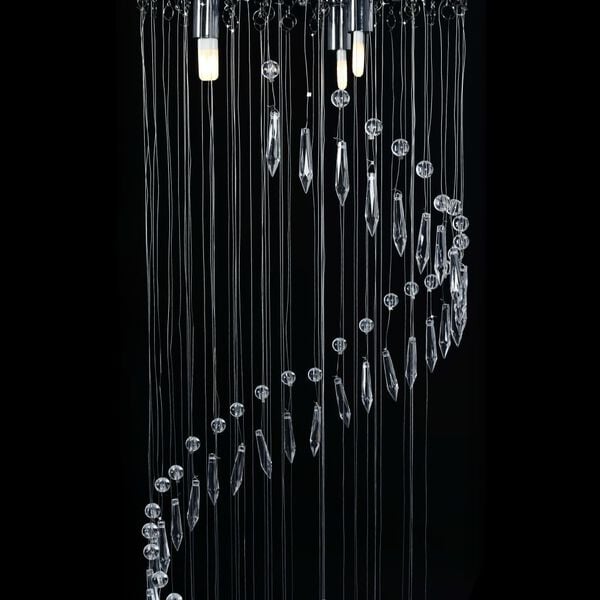 vidaXL Stropn&aacute; lampa s kri&scaron;t&aacute;likmi, strieborn&aacute;, &scaron;pir&aacute;la G9