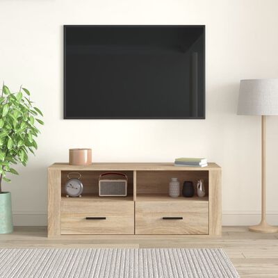 vidaXL TV skrinka dub sonoma 100x35x40 cm spracované drevo