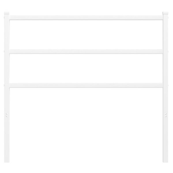 vidaXL Kovov&eacute; n&aacute;hradn&eacute; čelo postele biele 100 cm