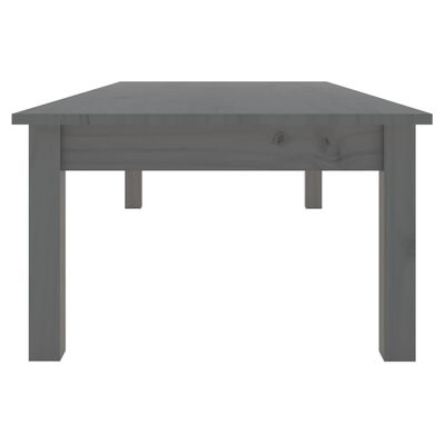 vidaXL Konferenčný stolík sivý 110x50x30 cm borovicový masív