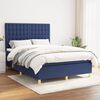 vidaXL Boxspring posteľ s matracom modr&yacute; 140x190 cm l&aacute;tka