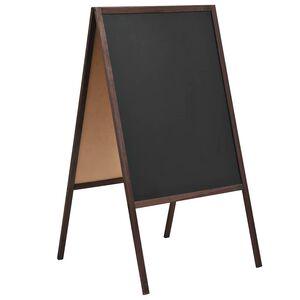 vidaXL Obojstrann&aacute; voľne stojaca tabuľa z c&eacute;drov&eacute;ho dreva 60x80 cm