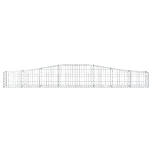 vidaXL Obl&uacute;kov&yacute; gabionov&yacute; k&ocirc;&scaron; 25 ks 400x50x40/60 cm pozinkovan&eacute; železo