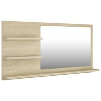 vidaXL Kúpeľňové zrkadlo, dub sonoma 90x10,5x45 cm, kompozitné drevo