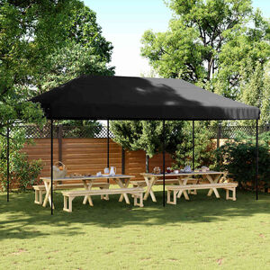 vidaXL Skladac&iacute; pop-up p&aacute;rty stan čierny 580x292x315 cm