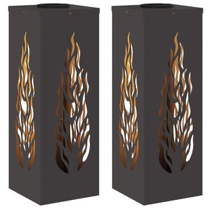 vidaXL Sol&aacute;rne LED svetlo na chodn&iacute;k 2 pcs Čierna