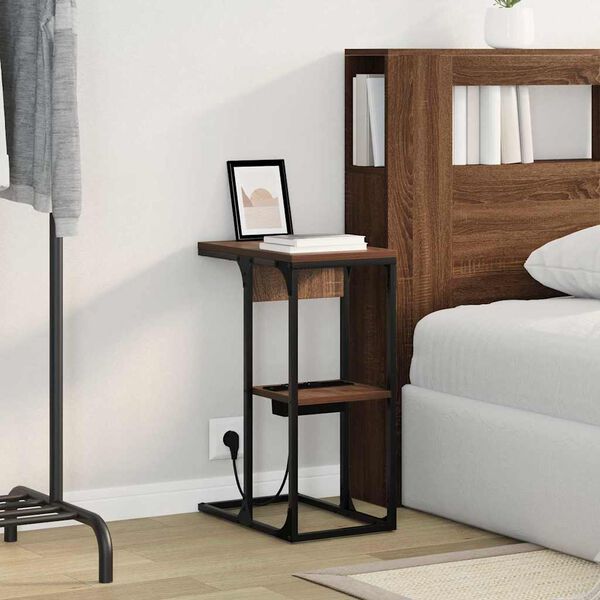 vidaXL Nočn&yacute; stol&iacute;k Hned&yacute; dub 41,5 x 26 x 60,5 cm Kompozitn&eacute; drevo