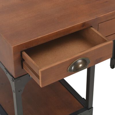 vidaXL Stôl s 3 zásuvkami 110x50x78 cm masívne jedľové drevo