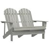vidaXL 2-miestna z&aacute;hradn&aacute; stolička Adirondack jedľov&eacute; drevo siv&aacute;