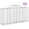 vidaXL Obl&uacute;kov&yacute; gabi&oacute;nov&yacute; k&ocirc;&scaron; 50ks 200x50x100/120cm pozinkovan&eacute; železo