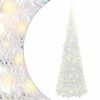 vidaXL Umel&yacute; vianočn&yacute; stromček vyskakovac&iacute; 200 LED biely 210 cm