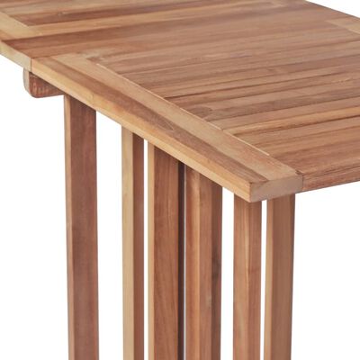 vidaXL 3-dielna skladacia balkónová súprava masívne teakové drevo