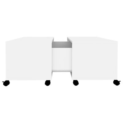 vidaXL Konferenčný stolík biely 75x75x38 cm drevotrieska