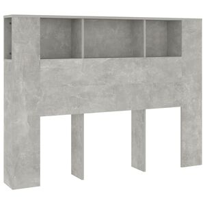 vidaXL Čelo postele so skrinkou bet&oacute;novo siv&eacute; 140x18,5x104,5 cm
