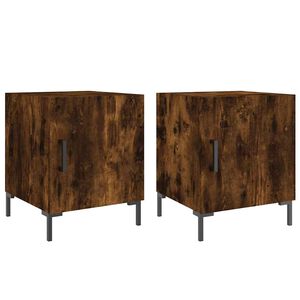 vidaXL Nočn&eacute; stol&iacute;ky 2 ks dymov&yacute; dub 40x40x50 cm kompozitn&eacute; drevo