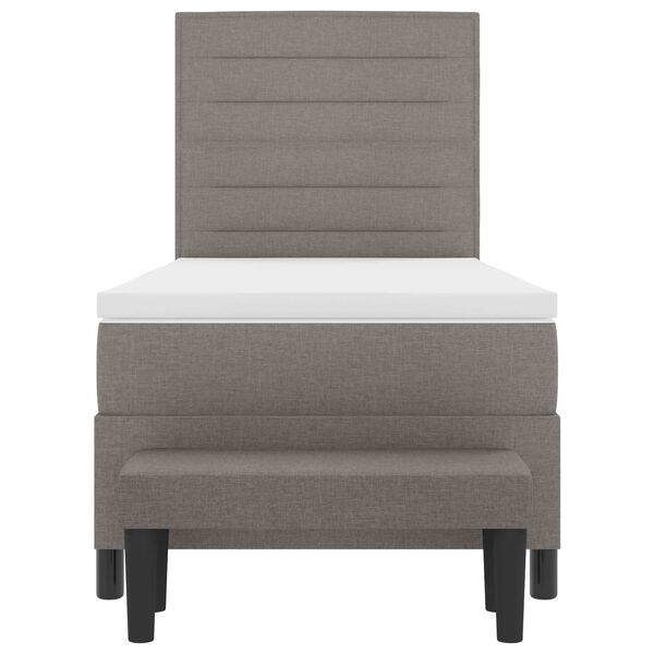 vidaXL Posteľ s pružinov&yacute;m r&aacute;mom Sivohned&aacute; 80 x 200 cm l&aacute;tka