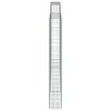 vidaXL Oblúkový gabionový kôš 5 ks 400x30x220/240cm pozinkované železo