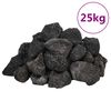 vidaXL Sopečn&eacute; kamene 25 kg čierne 3-5 cm