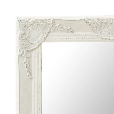 vidaXL Nástenné zrkadlo v barokovom štýle 50x80 cm biele