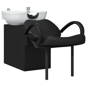 vidaXL Kozmetick&yacute; stolička Čierna a biela 136 x 60 x 92 cm PVC