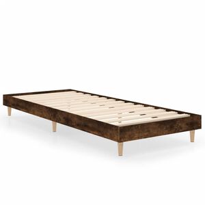 vidaXL Posteľn&yacute; r&aacute;m bez matraca dymov&yacute; dub 75x190 cm kompozitn&eacute; drevo