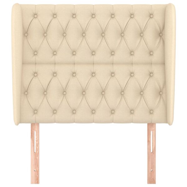 vidaXL Čelo postele so z&aacute;hybmi kr&eacute;mov&eacute; 93 x 23 x 118/128 cm l&aacute;tka