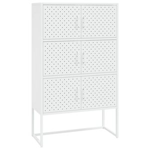 vidaXL Vysok&aacute; skrinka biela 80x35x135 cm oceľ