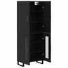 vidaXL Highboard 2 pcs Čierny dub 69,5 x 34 x 180 cm