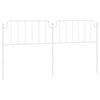 vidaXL Kovové čelo postele biele 200 cm