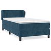 vidaXL Posteľn&yacute; r&aacute;m boxsping s matracom tmavomodr&yacute; 90x190 cm zamat