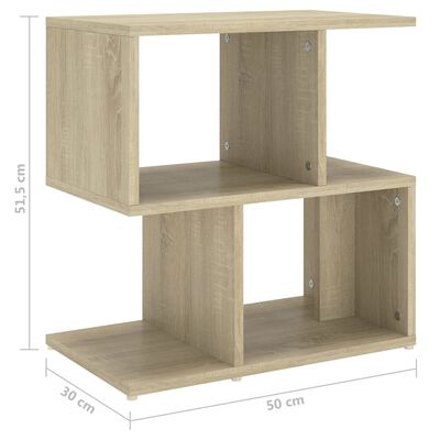vidaXL Nočný stolík, dub sonoma 50x30x51,5 cm, kompozitné drevo