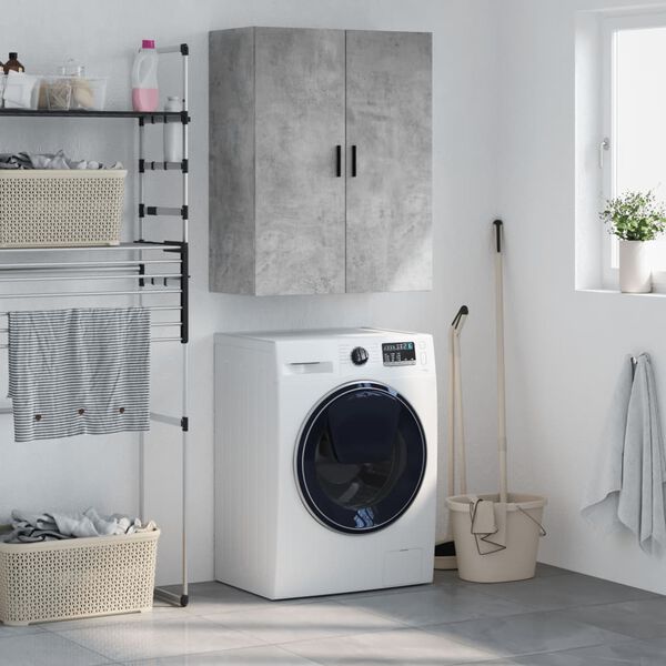 vidaXL Nástenná skrinka betónová sivá 69,5x34x90 cm