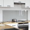 vidaXL Kuchynský backsplash 2 pcs Svetlosivá 70 x 50 cm tvrdené sklo