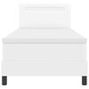 vidaXL Rám postele s matracom s matracmi Biela 90 x 190 cm Umelá koža