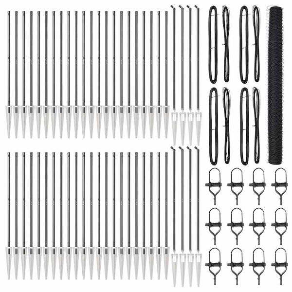 vidaXL Stĺp na plot. Siv&aacute; 100 x 1,6 m (50 mm sieť) Ocel a PVC