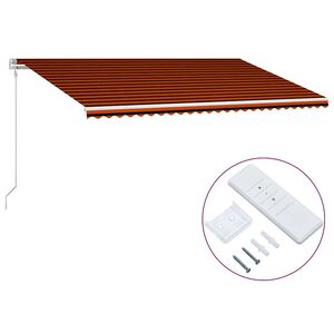 vidaXL Automaticky zaťahovacia mark&iacute;za 600x300 cm oranžov&aacute; a hned&aacute;