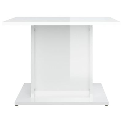 vidaXL Konferenčný stolík lesklý biely 55,5x55,5x40 cm drevotrieska