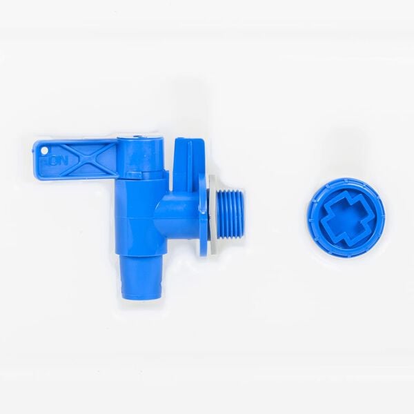 vidaXL Z&aacute;sobn&iacute;k na vodu s koh&uacute;tikom, priehľadn&yacute; 20 l, plast